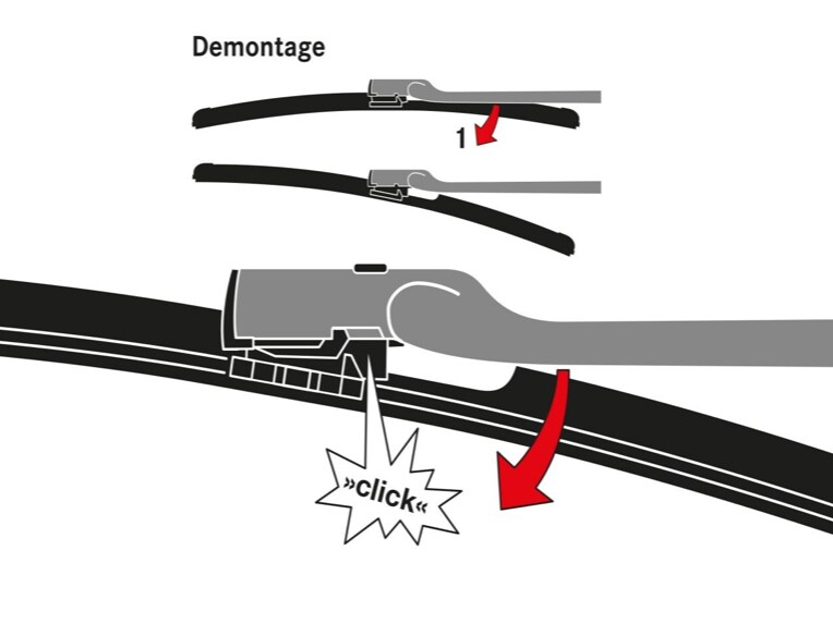 Dismantling windscreen wipers