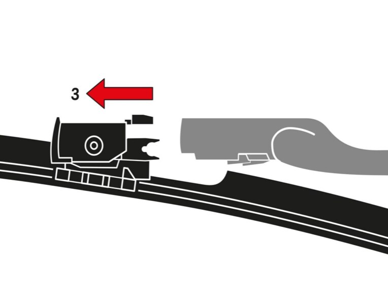 Pull the wiper blade upwards and out