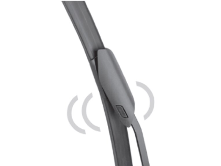 Check the fit of the wiper blade and fold the wiper arm back onto the windscreen.