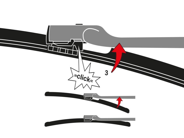 Fold in wiper blade