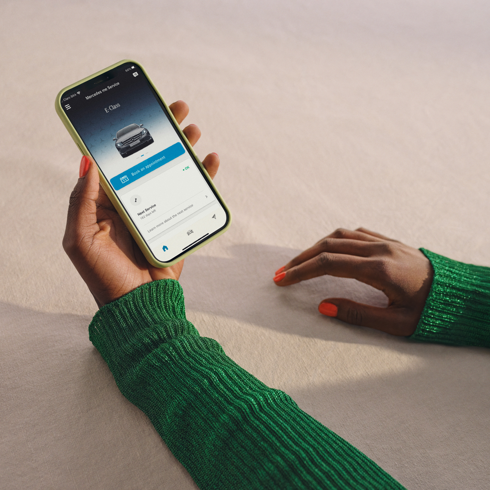 A notification of pending maintenance is visible on the smartphone. A notification of pending maintenance is visible on the smartphone.