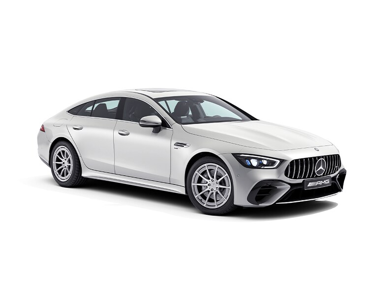 An illustration of the Mercedes-AMG GT 4-door Coupé.