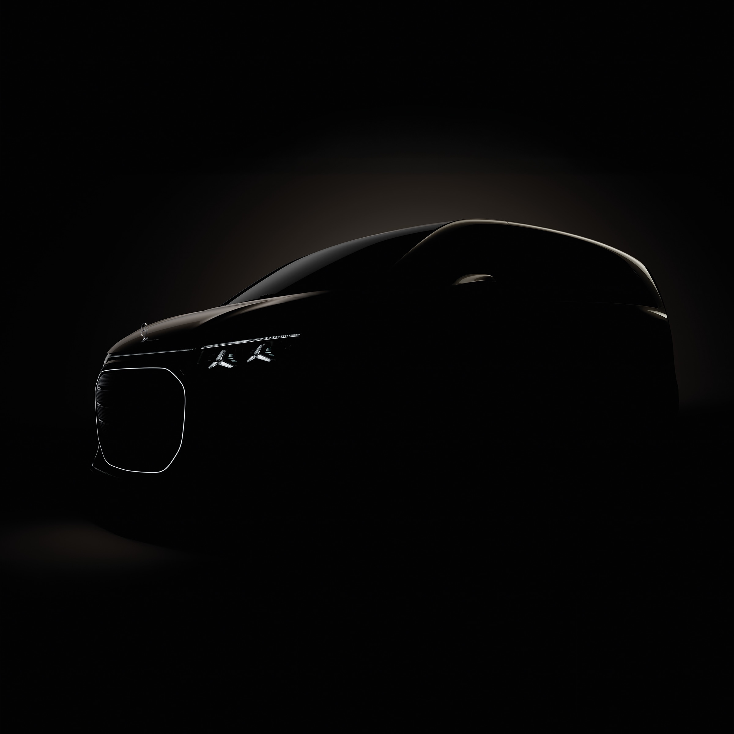 The all new VLE | Commercial Vehicles History | Mercedes-Benz The reveal of the new Mercedes-Benz VLE with illuminated headlights