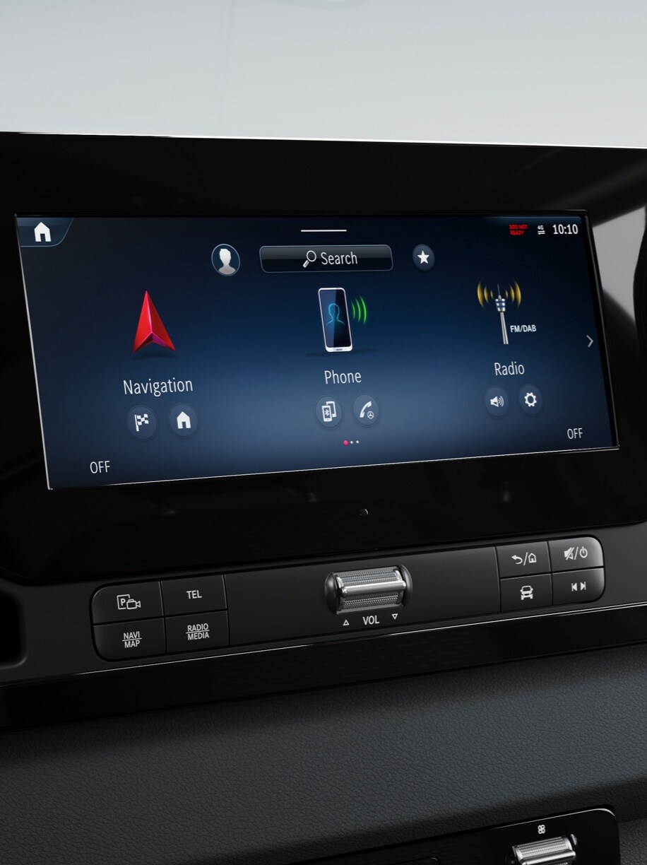 The MBUX multimedia system for the Mercedes-Benz Sprinter.