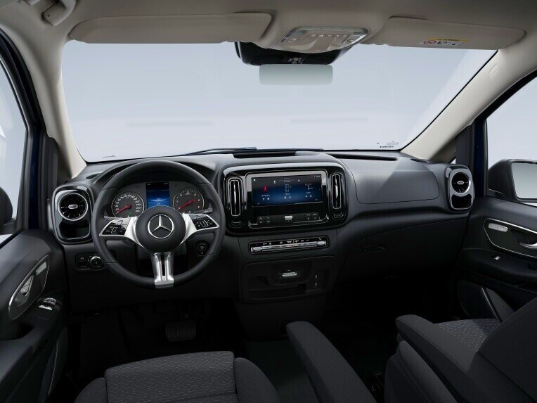 The Vito Tourer SELECT is the mid-size van for particularly sophisticated, comfortable passenger transport.